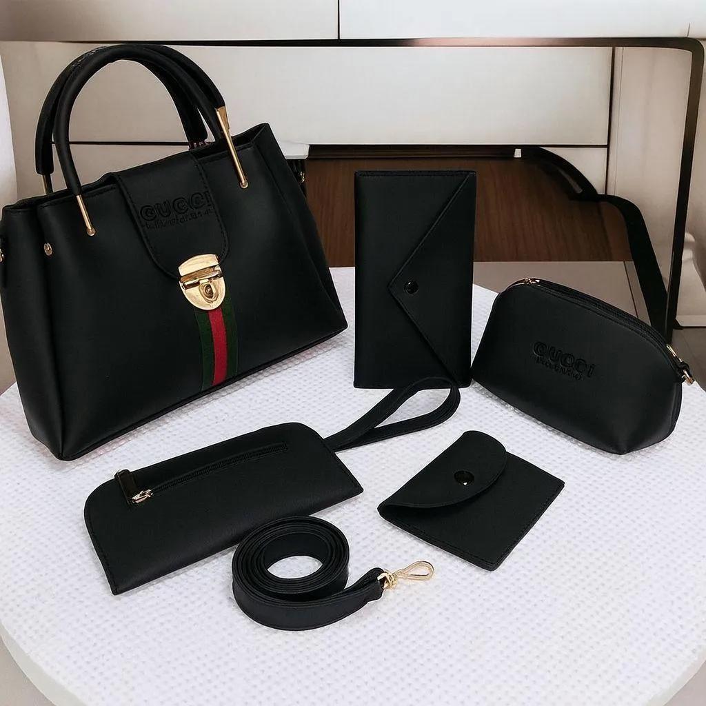 Luxury 5 Piece Women's Handbag Set with Wallet & Shoulder Bag ⭐