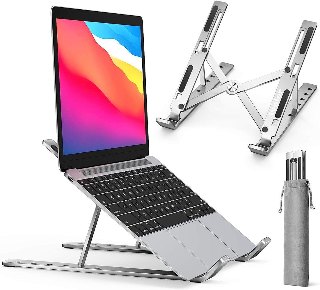 Premium Foldable Aluminum Laptop Stand Adjustable Ergonomic Desk Riser