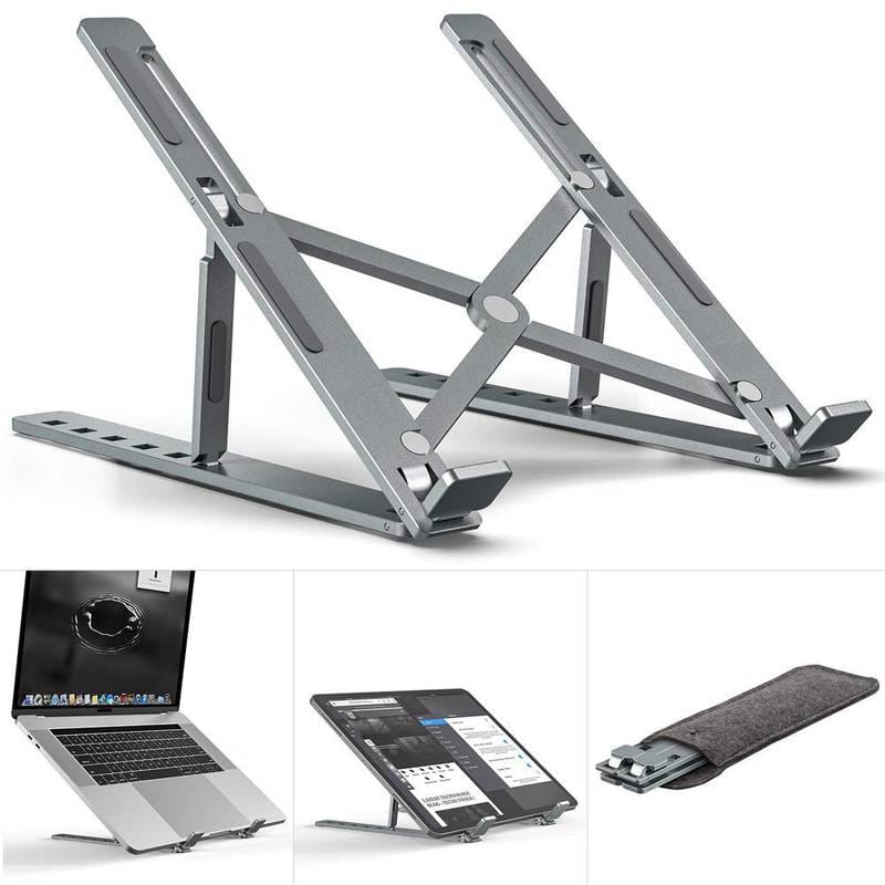 Premium Foldable Aluminum Laptop Stand Adjustable Ergonomic Desk Riser