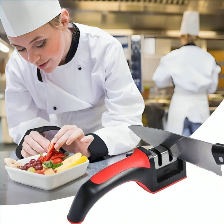 Professional 3 Stage Kitchen Knife Sharpener | Manual Sharpening Tool