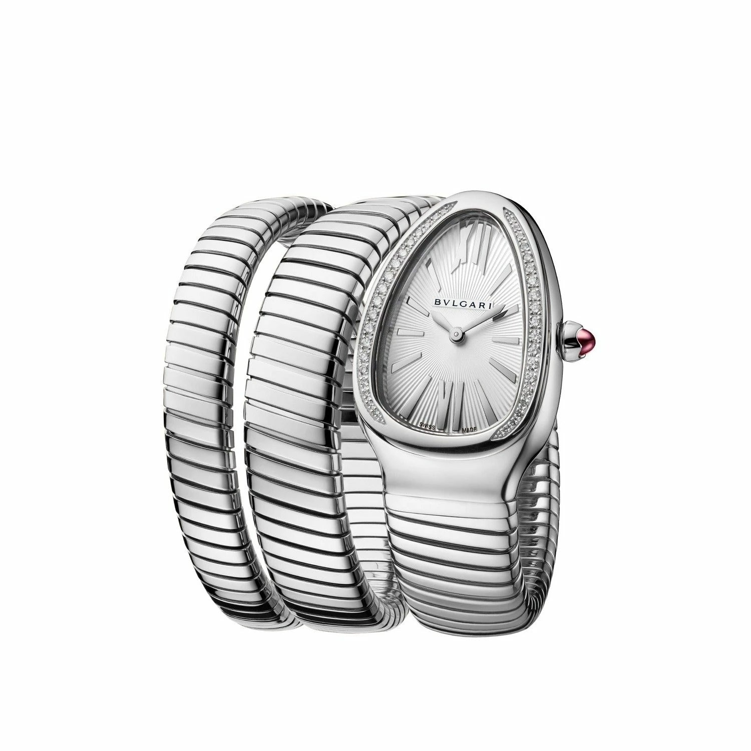 Luxury Triple Wrap Snake Bracelet Watch – Gold-Silver Diamond Women's Watch