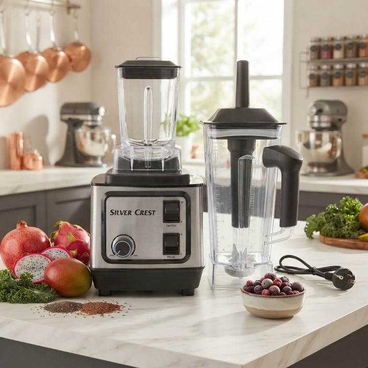 Silver Crest 2-in-1 Blender & Grinder SC1589 – High Power Kitchen Mixer