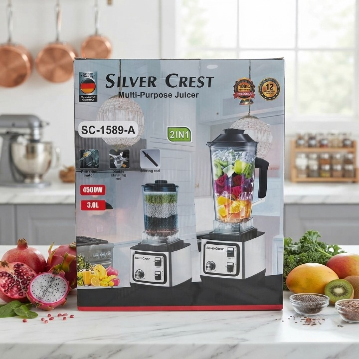 Silver Crest 2-in-1 Blender & Grinder SC1589 – High Power Kitchen Mixer