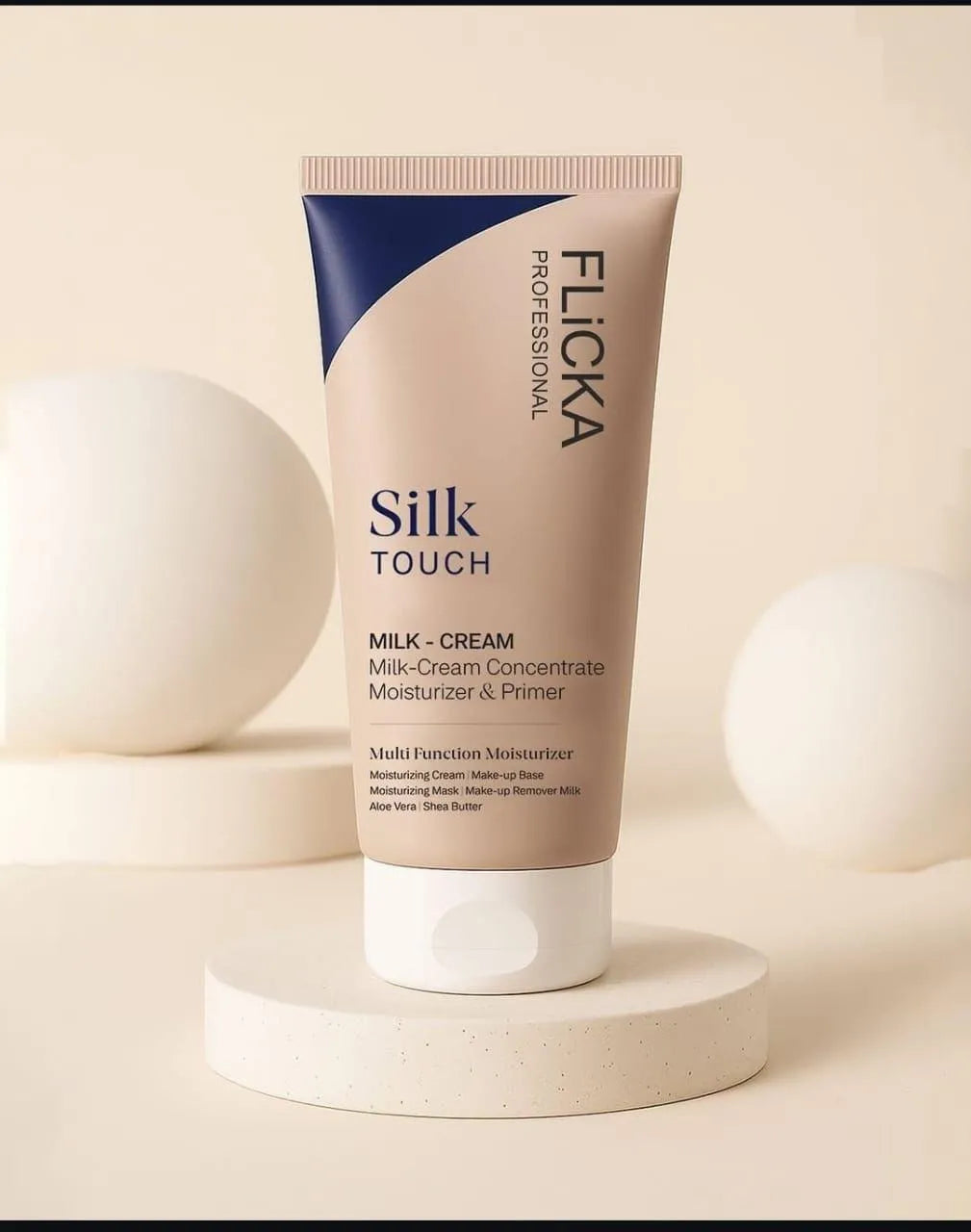 Flicka Silk Touch Milk Cream Concentrate Multi Function Moisturizer And Primer With Aloe Vera And Shea Butter